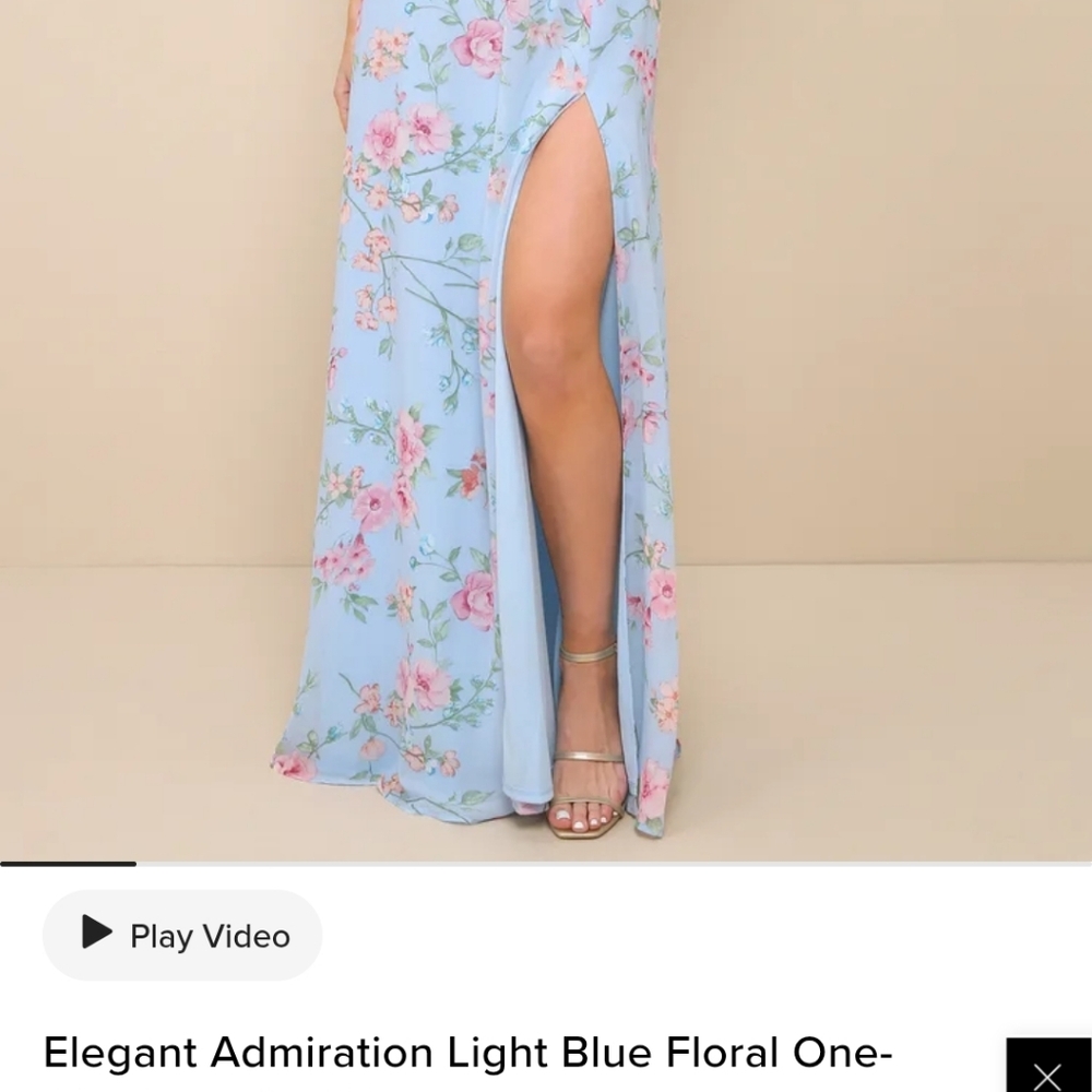 NWT. LULUS floral 1 shoulder dress. Size medium